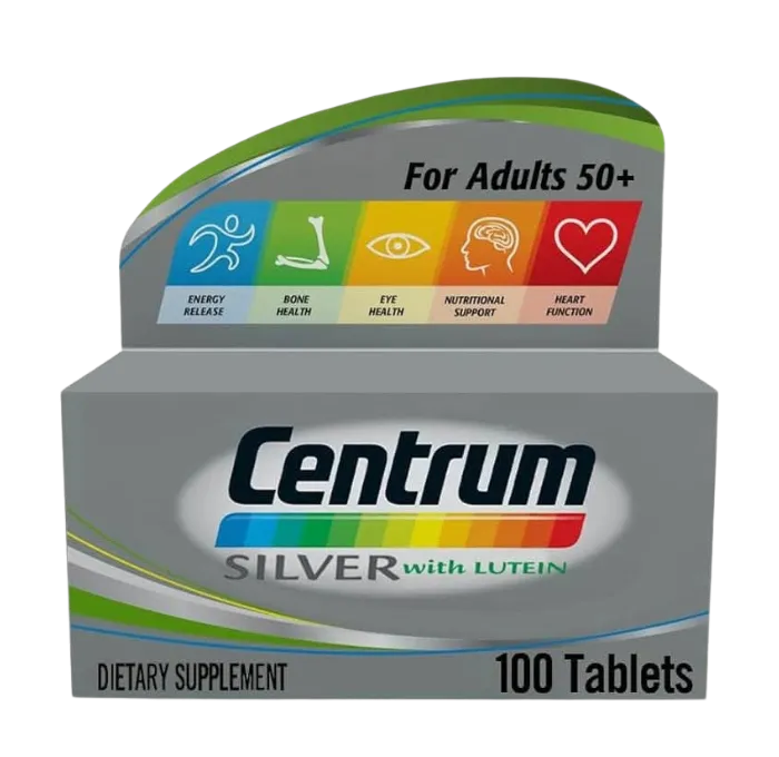 Centrum Silver Multivitamins with Lutein for Adults 50+ (100 Tablets)