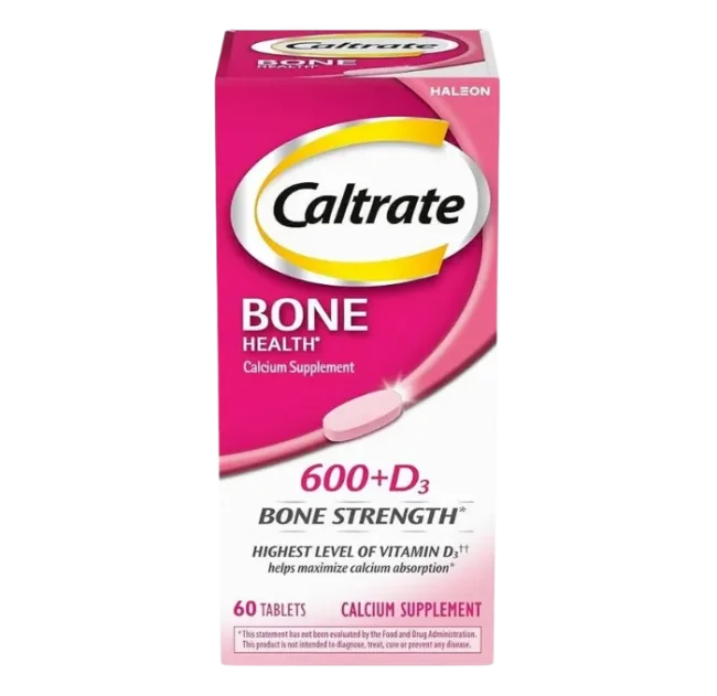 Caltrate 600+ D3 Tablets, Bone Health Supplements for Adults