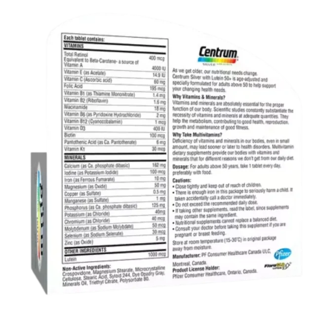 benefits of Centrum Silver