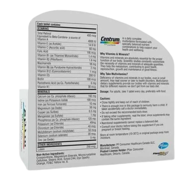 Centrum with Lutein 100 Tablets 1
